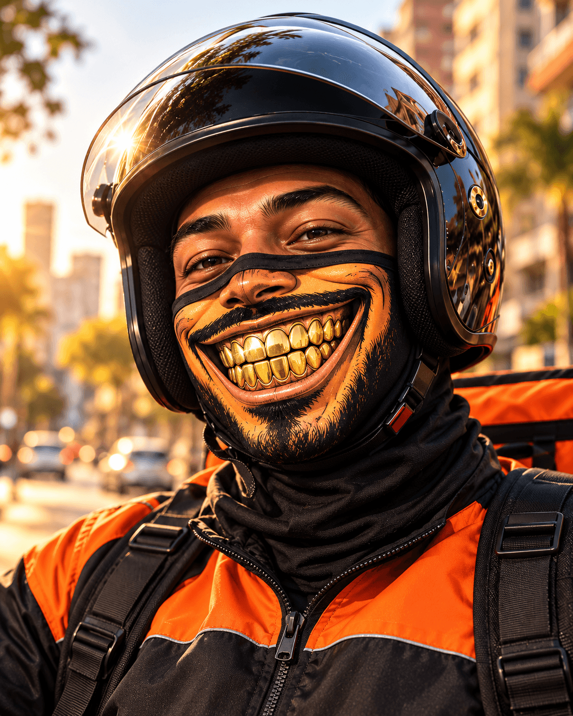 Máscara Sorrisão Dourado